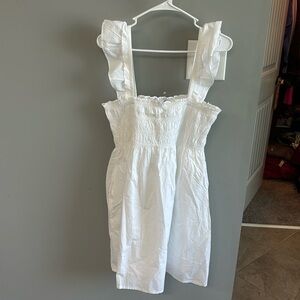 NWT White Cotton Smocked Mini